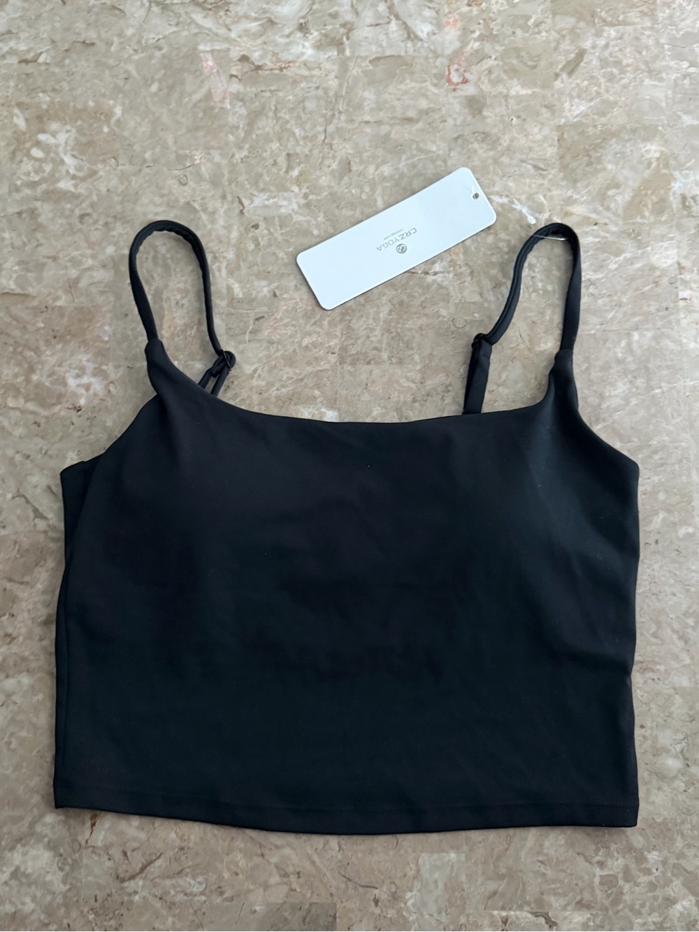 Crz yoga long black sport bra size small (4/6)